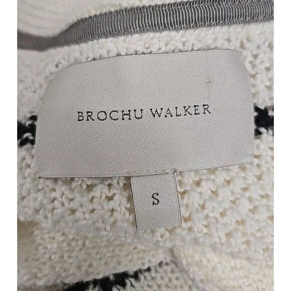 Brochu Walker Sasha Striped V-Neck Knit LS Sweater Cotton Wool Blend Women’s S - Picture 5 of 10